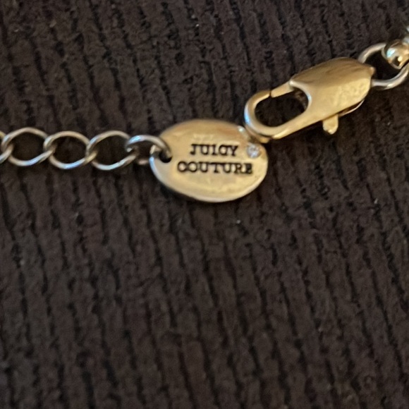 Pink cord and gold juicy couture bracelet with heart charm - Picture 4 of 5